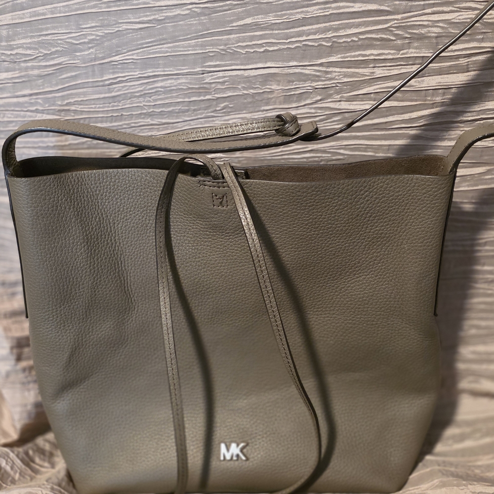 Michael Kors Taupe Leather Shoulder Bag
